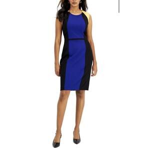 072 NWT Kasper Colorblock Dress Size 12